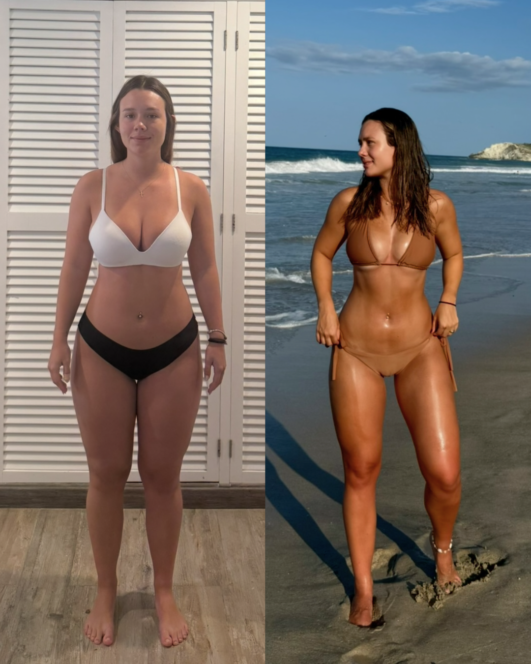 Antes y después — transformación real de Isa